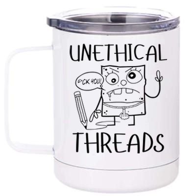 Unethical Threads Doodlebob Fuck You 12 oz Stainless Steel Tumbler Cup