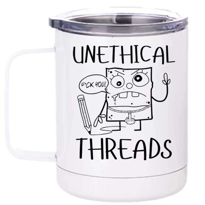 Unethical Threads Doodlebob Fuck You 12 oz Stainless Steel Tumbler Cup