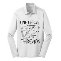 Unethical Threads Doodlebob Fuck You Silk Touch Performance Long Sleeve Polo