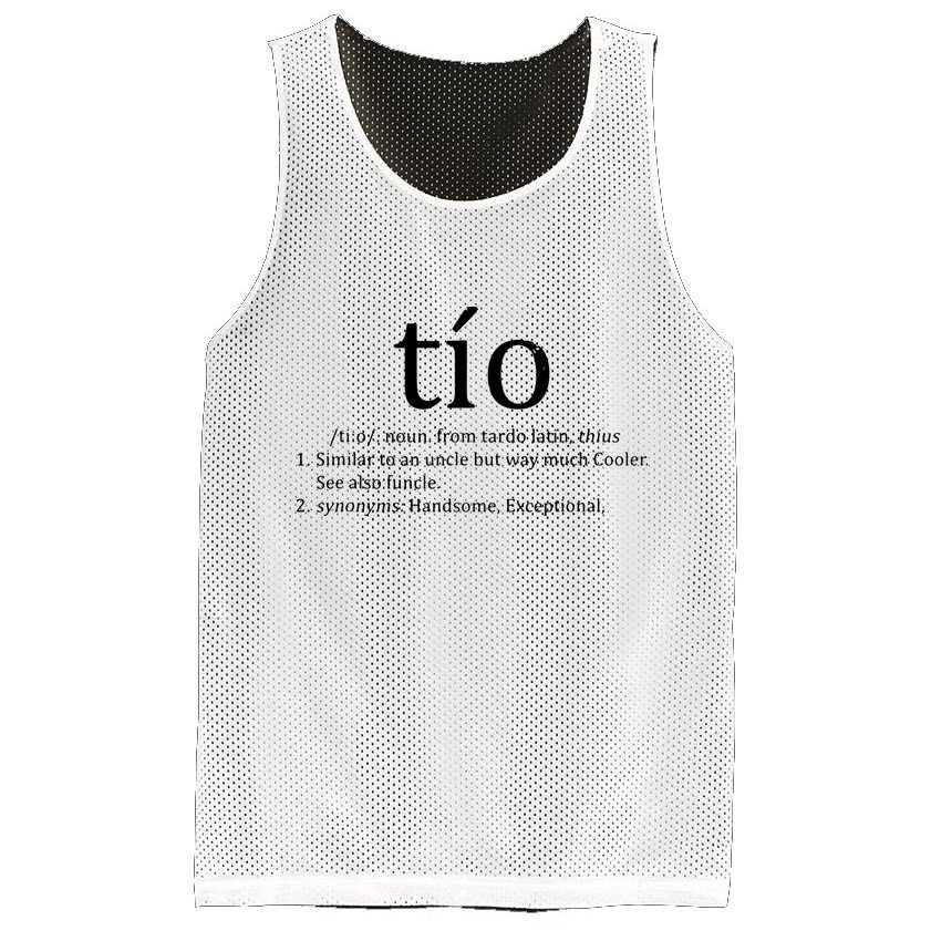 Uncle Tio Definition Uncle For Funny Spanish Mesh Reversible Basketball Jersey Tank