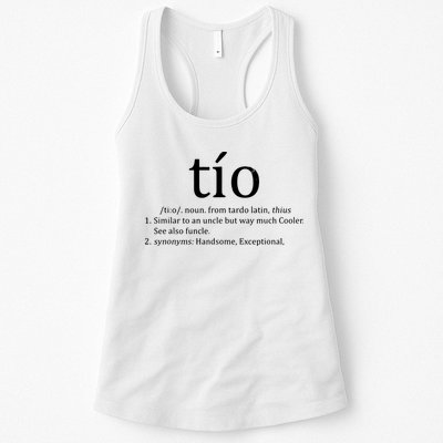 Uncle Tio Definition Uncle For Funny Spanish Womens Tank Top
