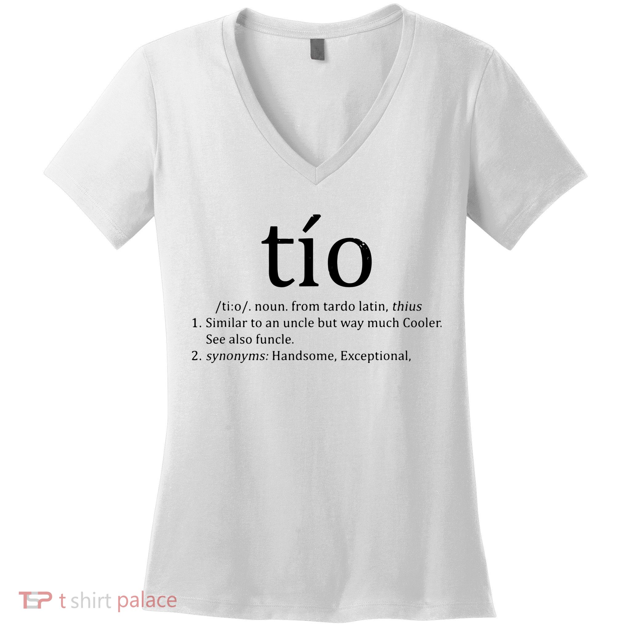Uncle Tio Definition Uncle For Funny Spanish Women's V-Neck T-Shirt