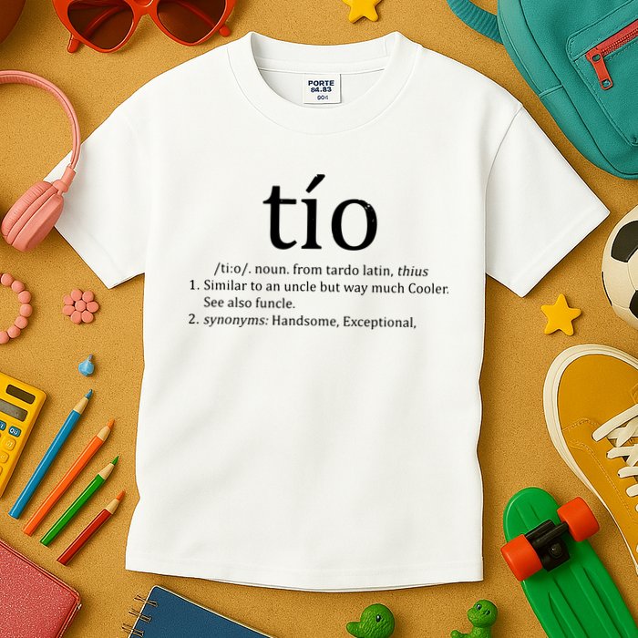 Uncle Tio Definition Uncle For Funny Spanish Kids T-Shirt