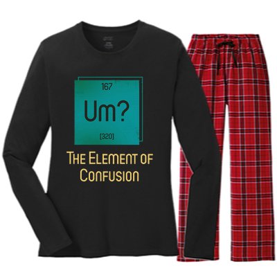 Uh The Element Of Confusion Women's Long Sleeve Flannel Pajama Set 