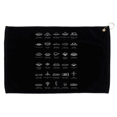 Ufo Types Flying Saucer Model Alien Space Gift Grommeted Golf Towel
