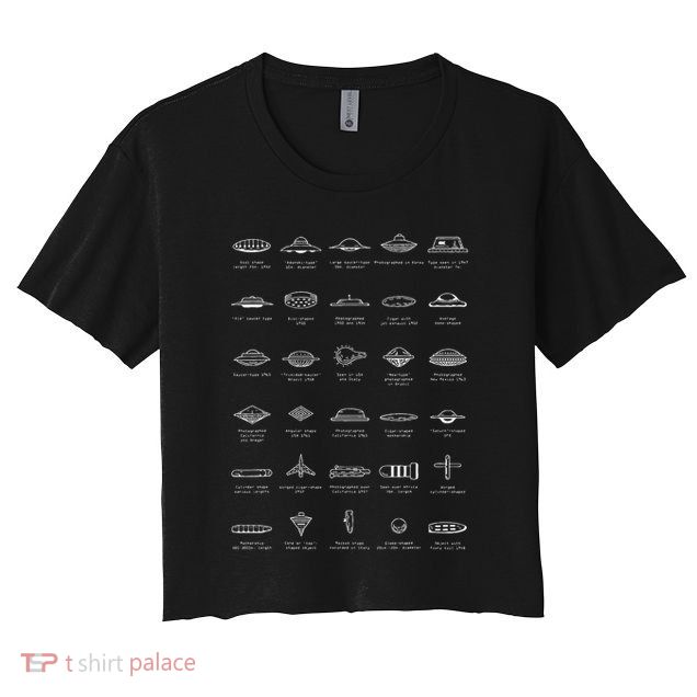 Ufo Types Flying Saucer Model Alien Space Gift Crop Top