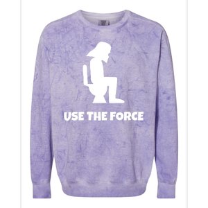 Use The Force Funny Pooping Colorblast Crewneck Sweatshirt