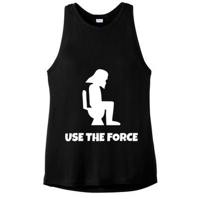 Use The Force Funny Pooping Ladies PosiCharge Tri-Blend Wicking Tank