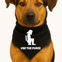 Use The Force Funny Pooping USA-Made Doggie Bandana