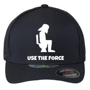 Use The Force Funny Pooping Flexfit Unipanel Trucker Cap