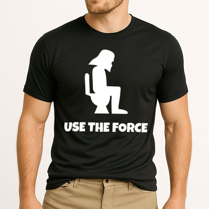 Use The Force Funny Pooping Cooling Performance Crew T-Shirt