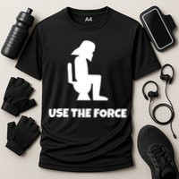 Use The Force Funny Pooping Cooling Performance Crew T-Shirt