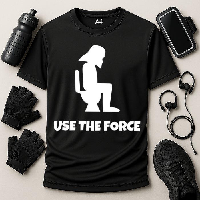 Use The Force Funny Pooping Cooling Performance Crew T-Shirt