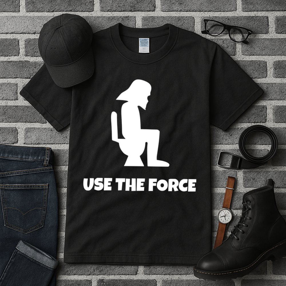 Use The Force Funny Pooping Tall T-Shirt