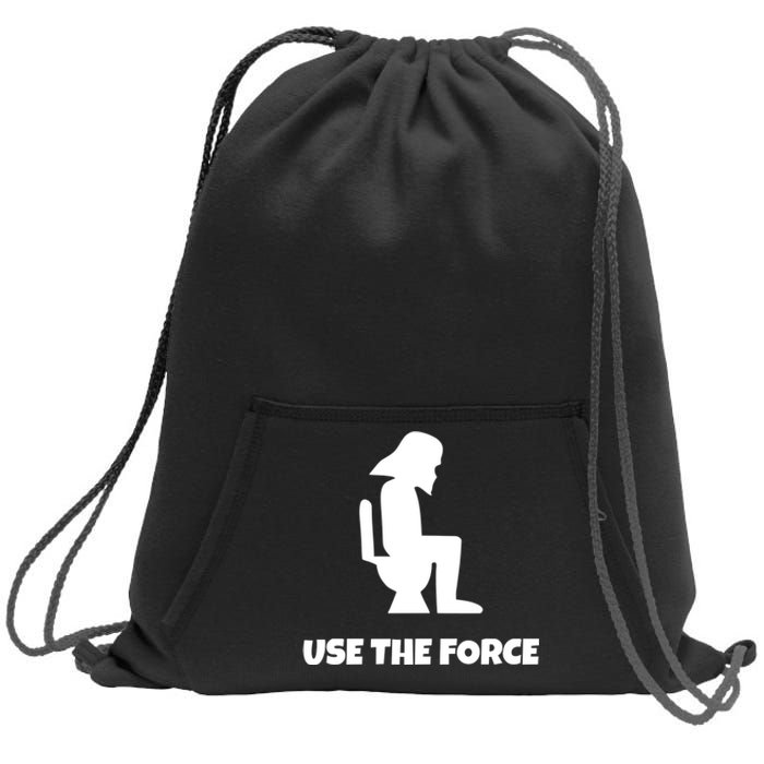 Use The Force Funny Pooping Sweatshirt Cinch Pack Bag