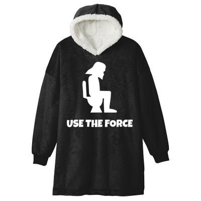 Use The Force Funny Pooping Hooded Wearable Blanket