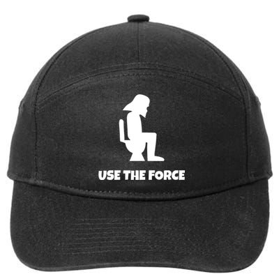 Use The Force Funny Pooping 7-Panel Snapback Hat