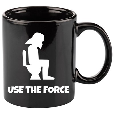 Use The Force Funny Pooping 11oz C Handle Ceramic Mug