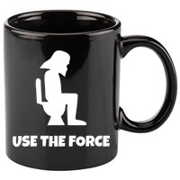 Use The Force Funny Pooping 11oz C Handle Ceramic Mug