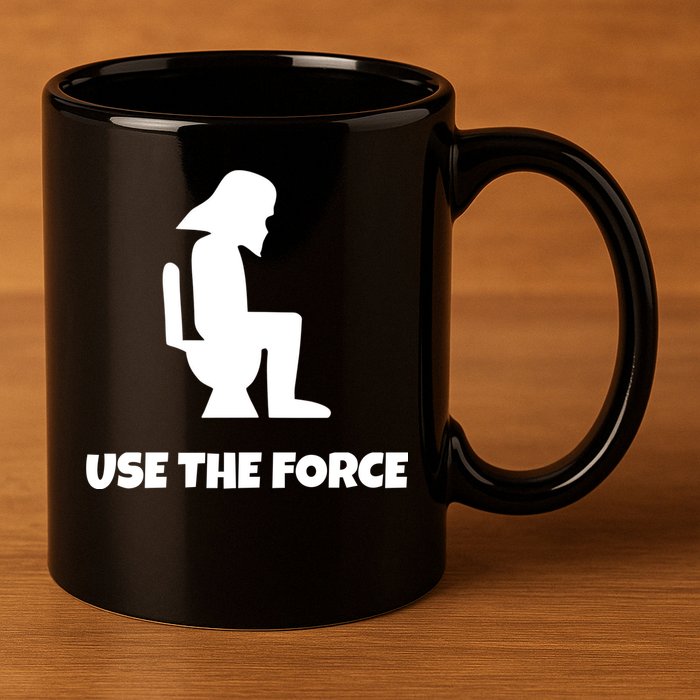 Use The Force Funny Pooping 11oz C Handle Ceramic Mug