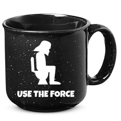 Use The Force Funny Pooping 15oz Campfire Ceramic Mug