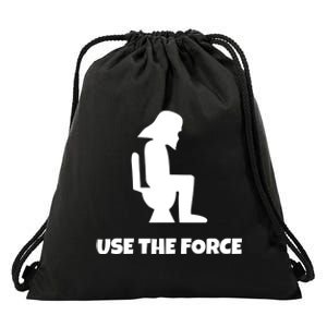 Use The Force Funny Pooping Drawstring Bag