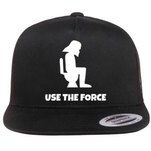 Use The Force Funny Pooping Flat Bill Trucker Hat