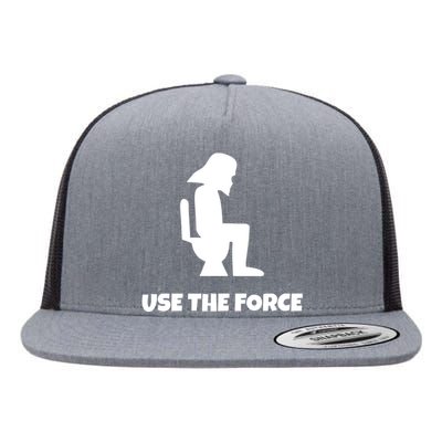 Use The Force Funny Pooping Flat Bill Trucker Hat