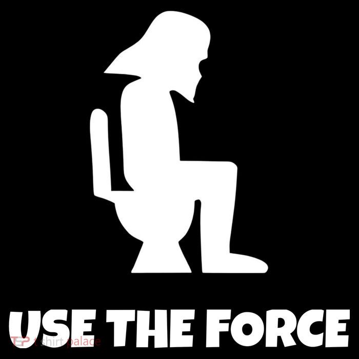 Use The Force Funny Pooping Flat Bill Trucker Hat