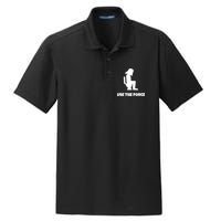 Use The Force Funny Pooping Dry Zone Grid Polo