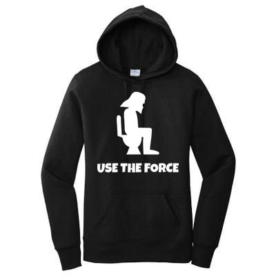Use The Force Funny Pooping Women's Pullover Hoodie