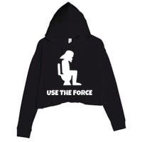 Use The Force Funny Pooping Crop Fleece Hoodie