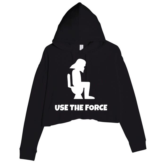 Use The Force Funny Pooping Crop Fleece Hoodie