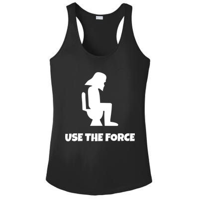 Use The Force Funny Pooping Ladies PosiCharge Competitor Racerback Tank