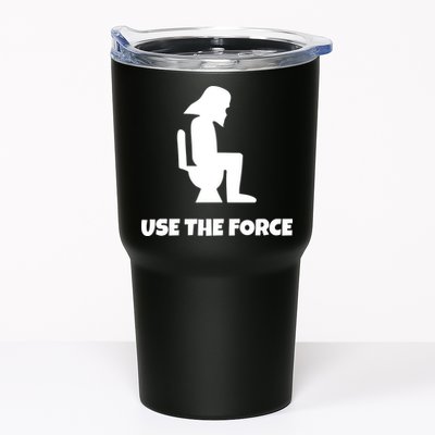 Use The Force Funny Pooping Tumbler