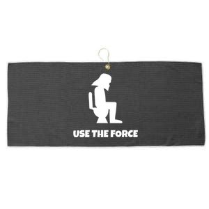 Use The Force Funny Pooping Large Microfiber Waffle Golf Towel