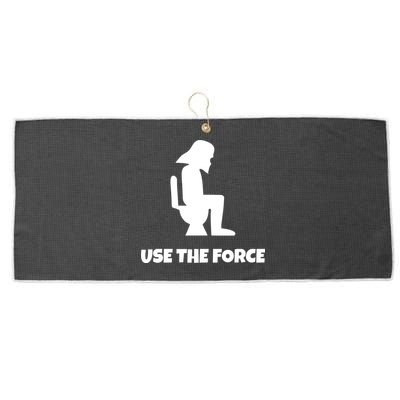 Use The Force Funny Pooping Large Microfiber Waffle Golf Towel