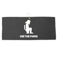 Use The Force Funny Pooping Large Microfiber Waffle Golf Towel