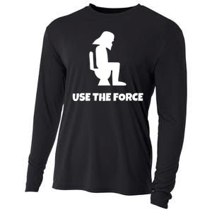 Use The Force Funny Pooping Cooling Performance Long Sleeve Crew