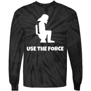 Use The Force Funny Pooping Tie-Dye Long Sleeve Shirt