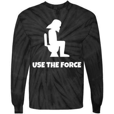 Use The Force Funny Pooping Tie-Dye Long Sleeve Shirt