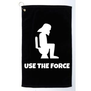 Use The Force Funny Pooping Platinum Collection Golf Towel