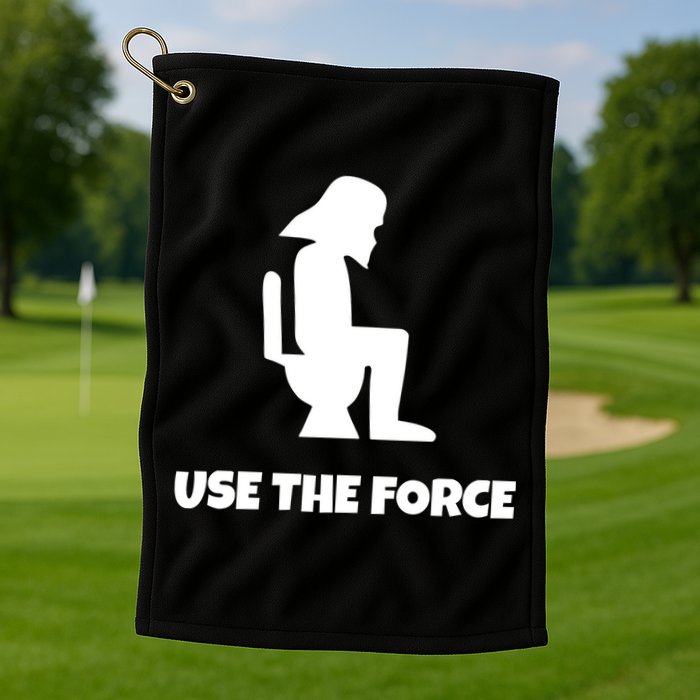 Use The Force Funny Pooping Golf Towel
