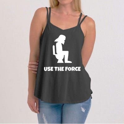 Use The Force Funny Pooping Women's Strappy Tank