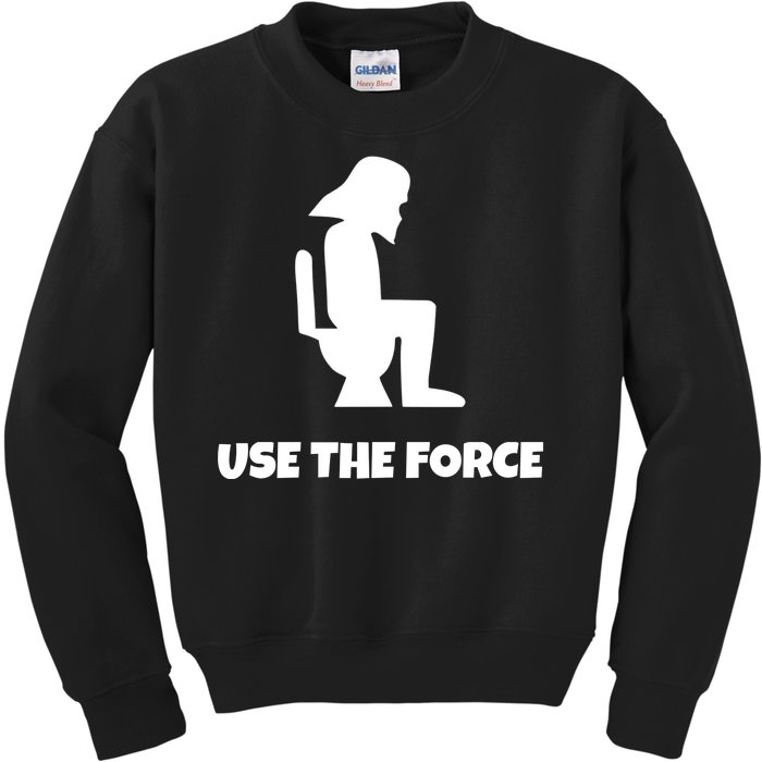 Use The Force Funny Pooping Kids Sweatshirt