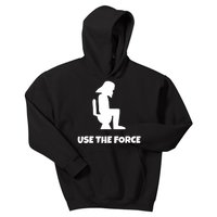 Use The Force Funny Pooping Kids Hoodie