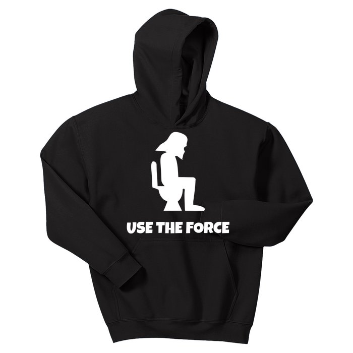 Use The Force Funny Pooping Kids Hoodie