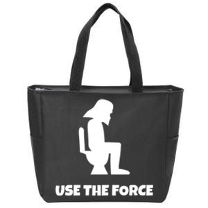 Use The Force Funny Pooping Zip Tote Bag