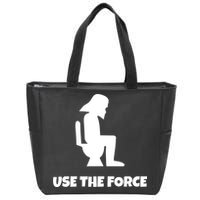 Use The Force Funny Pooping Zip Tote Bag