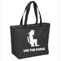 Use The Force Funny Pooping Zip Tote Bag